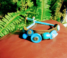 Blinged Button Bracelet - Turquoise