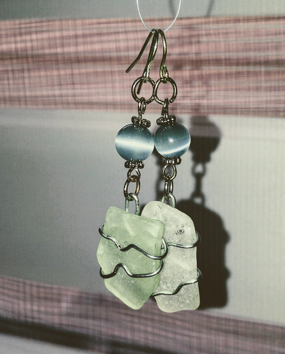 Seaglass gypsy earrings