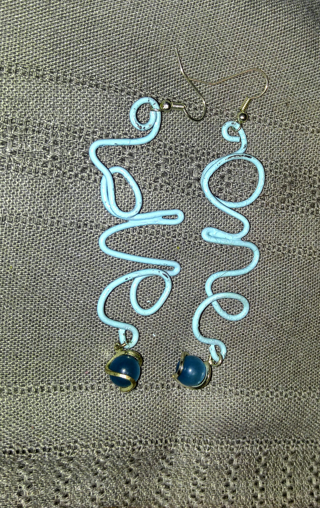 LOVE series- Blue One Love earrings