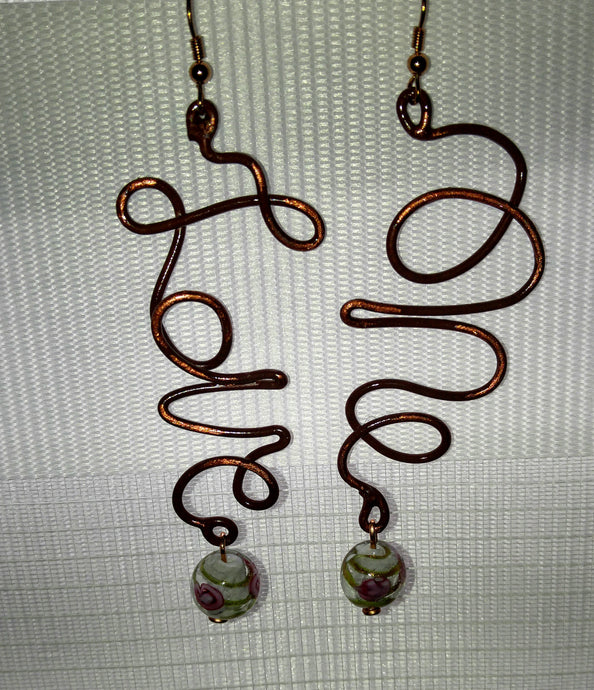 LOVE series - One Love coppery earrings