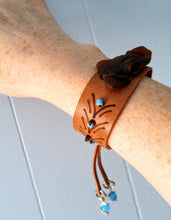 Brown seaglass leather bracelet